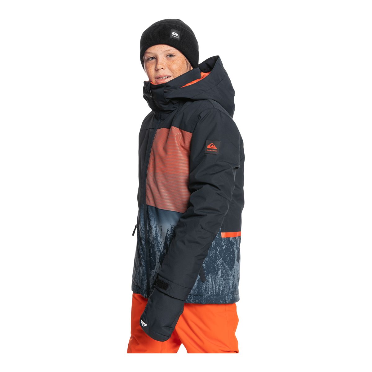 Quiksilver Boys' Silvertip Winter Jacket, Kids', Ski, Insulated, Waterproof, Hooded