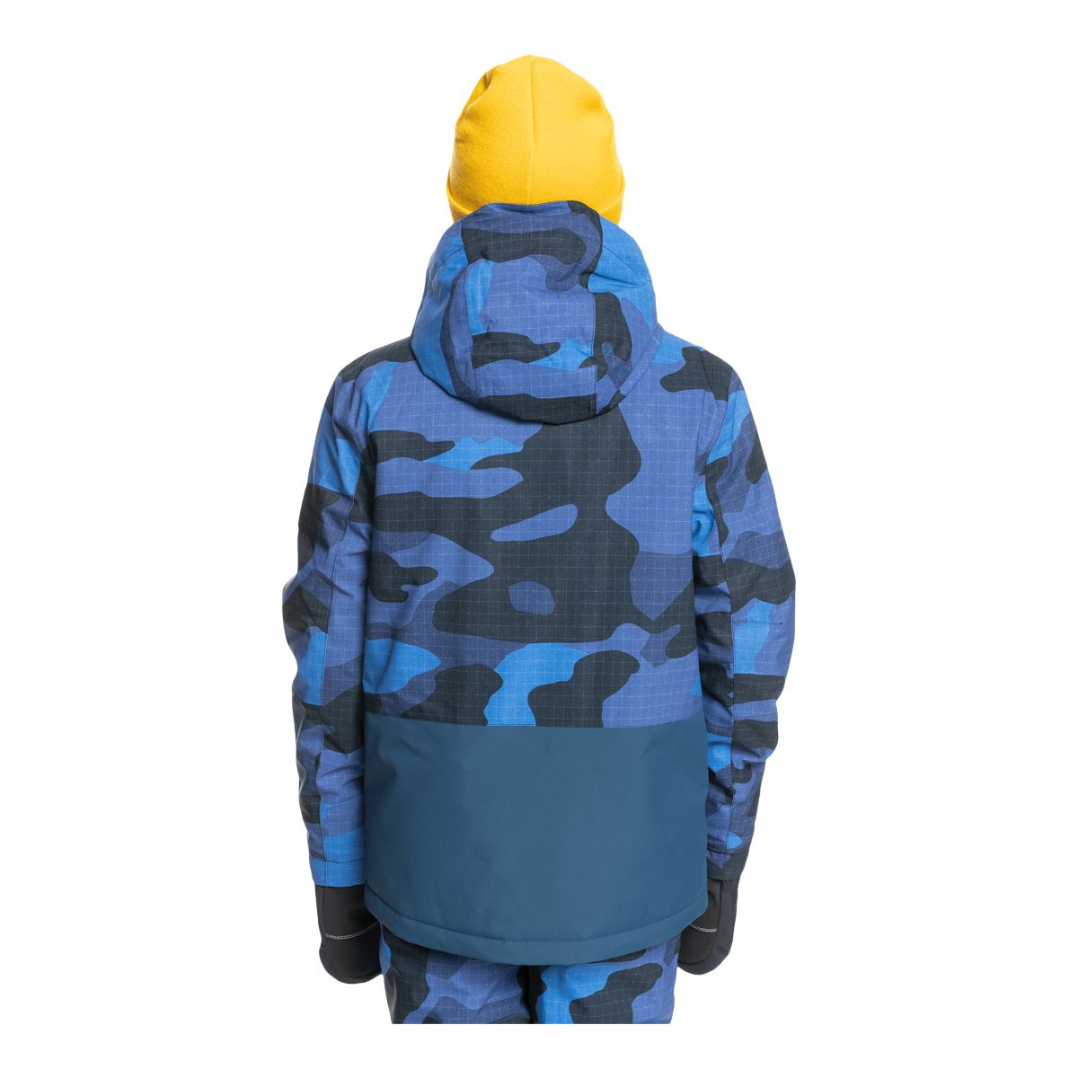 Quiksilver Boys' Mission Printed Block Winter Jacket, Kids', Ski, Insulated, Waterproof, Hooded