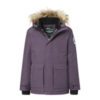 Woods Girls' Avens Winter Jacket/Parka, Kids', Down, Insulated, Waterproof, Hooded Front_Flat