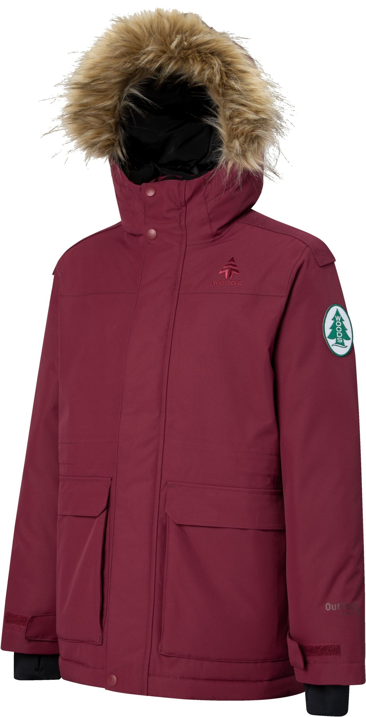 Woods Girls' Avens Winter Jacket/Parka, Kids', Down, Insulated