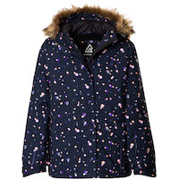 Ripzone Girls' Pecan Winter Jacket, Kids', Ski, Insulated, Hooded, Packable Front_Flat