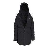 The North Face Girls' Mossbud Swirl Reversible Winter Jacket/Parka, Kids', Insulated, Hooded Front_Flat