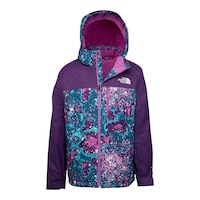 The North Face Girls' Snowquest Plus Winter Jacket, Kids', Insulated, Waterproof, Hooded Front_Flat