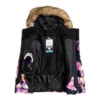Roxy Girls' American Pie Winter Jacket, Kids', Ski, Insulated, Waterproof, Hooded Front_Flat