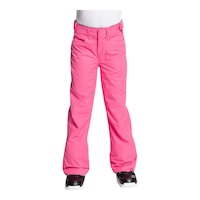 Roxy Kids' Backyard Snow Pants, Girls', Winter, Ski, Waterproof, Insulated Front_Flat