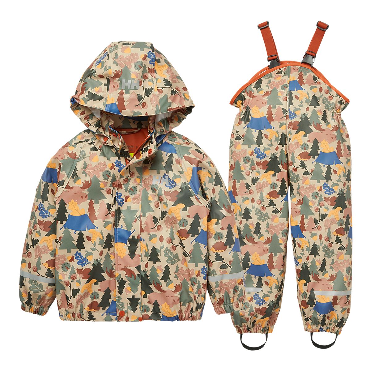 Helly Hansen Toddler Kids' 2-7 Bergen 2.0 All Over Print PU Rainset