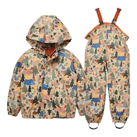 Helly Hansen Toddler Kids' 2-7 Bergen 2.0 All Over Print PU Rainset Front_Flat