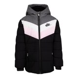 Nike Infant Girls' 4-6X Chevron Blocked Puffer Jacket Front_Flat