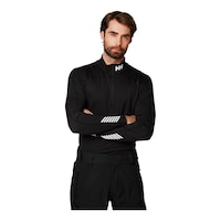 Helly Hansen Men's Lifa Active 1/2 Zip - Black Front_Flat