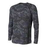 SAXX Men's Quest Lightweight Quick Dry Long Sleeve Crewneck Baselayer Shirt - Navy Front_Angled_Left