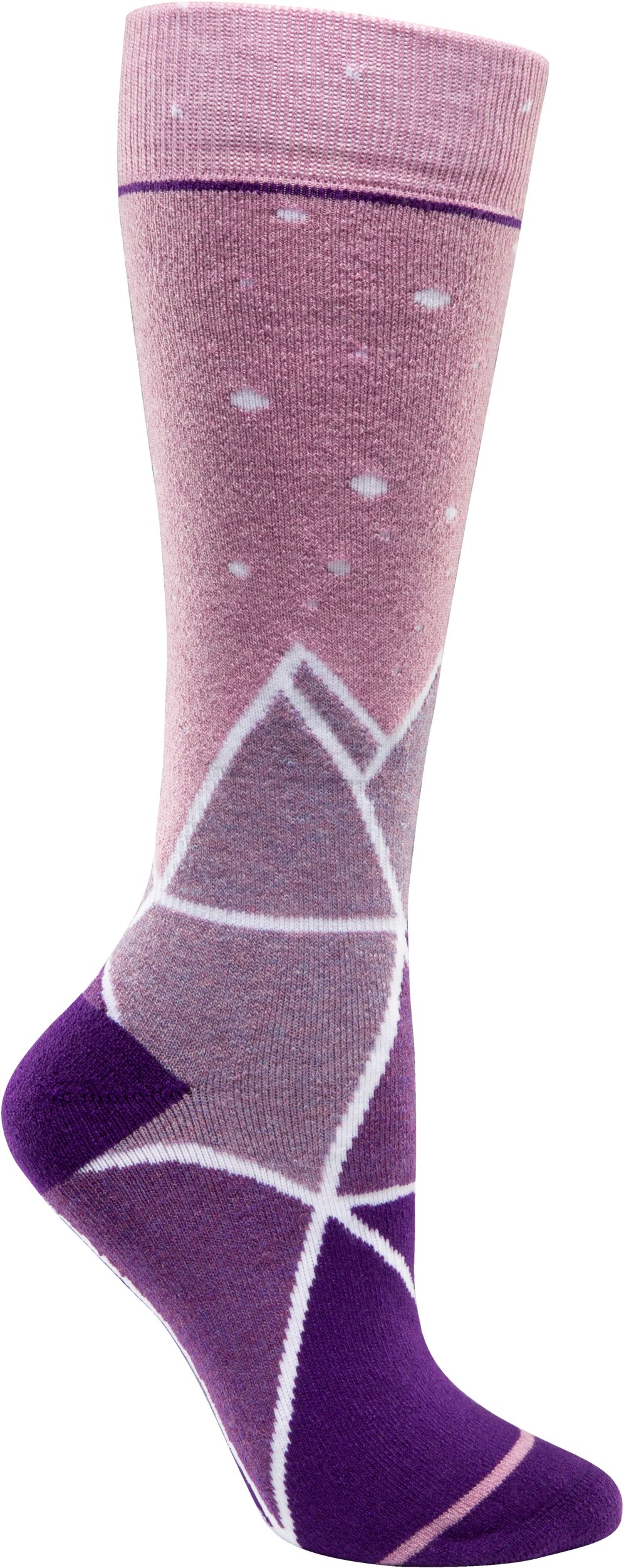Ripzone Women's Technical  Snow Socks, Ribbed Arch, Cushioned, 2-Pack