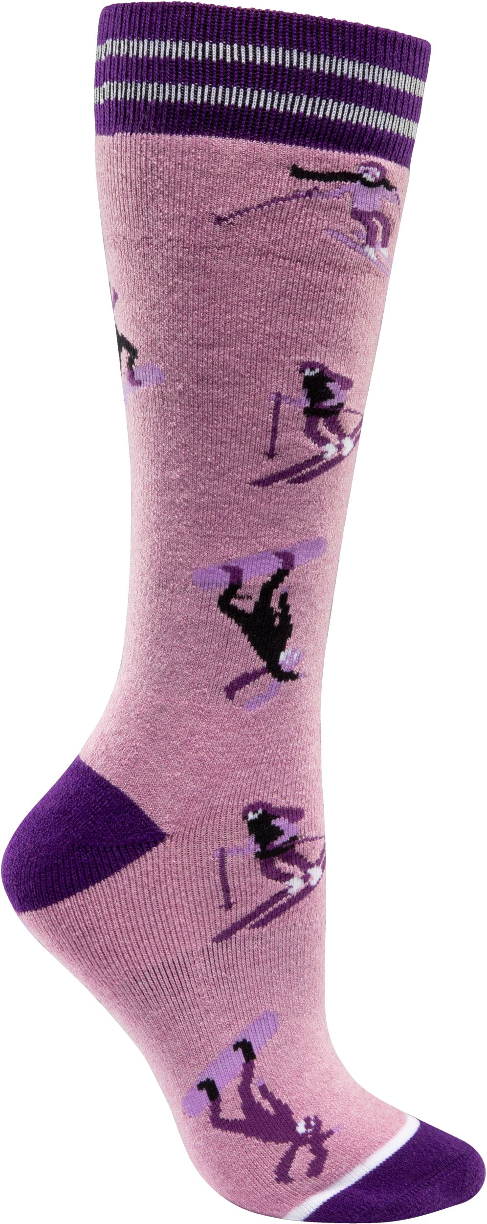 Ripzone Women's Technical  Snow Socks, Ribbed Arch, Cushioned, 2-Pack