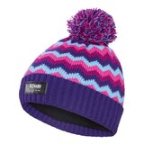 Kombi Girls' Zig Zag Pom Toque Front_Angled_Left