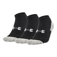 Under Armour Men's HeatGear Tech No Show Socks - 3 Pack Front_Angled_Left