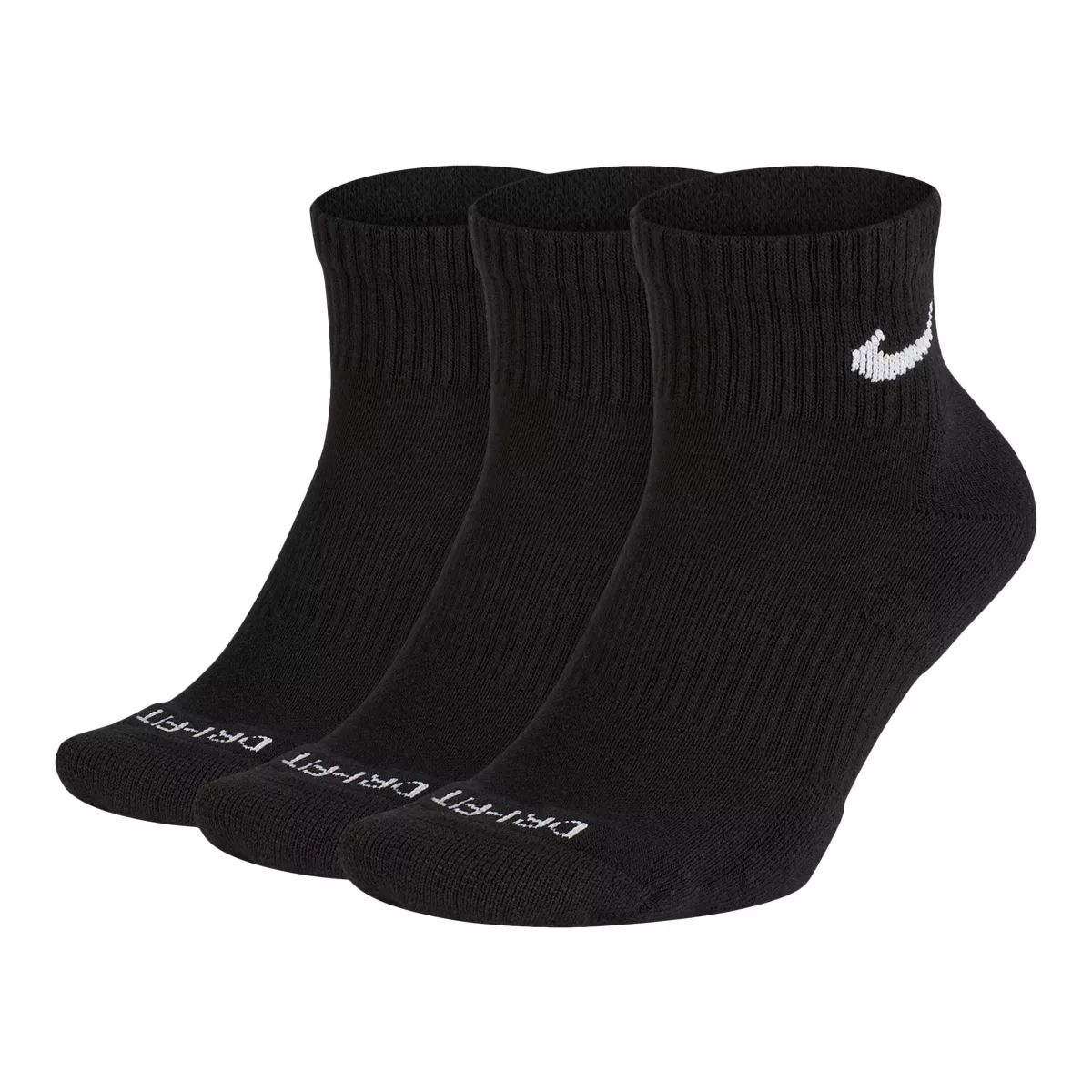 Nike Everyday Plus Quarter Socks, Breathable, 3-Pack | Sportchek