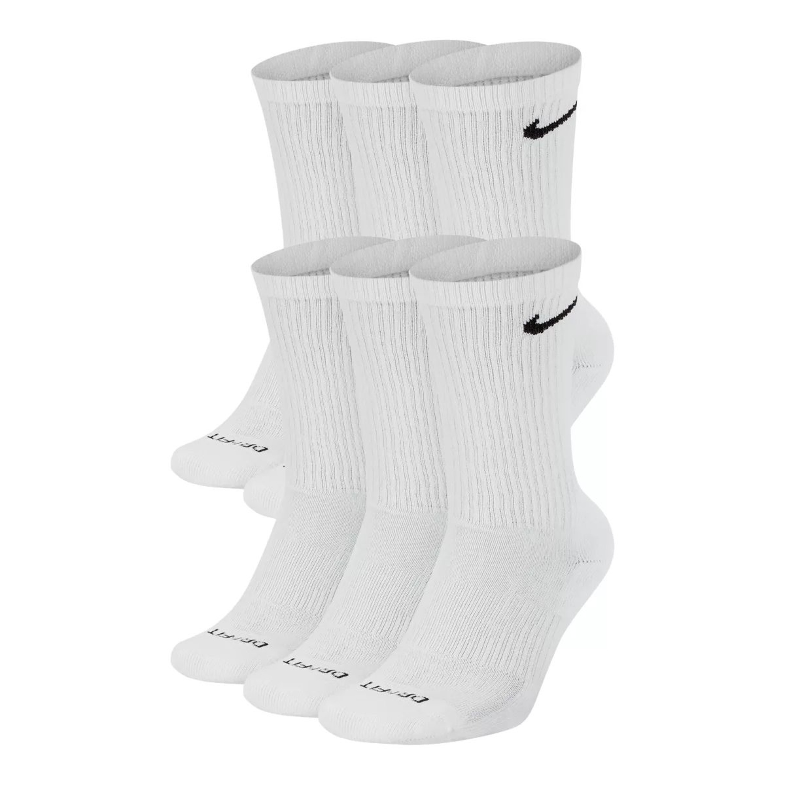 Nike Everyday Plus Athletic Crew Socks - 6pk Front_Angled_Left