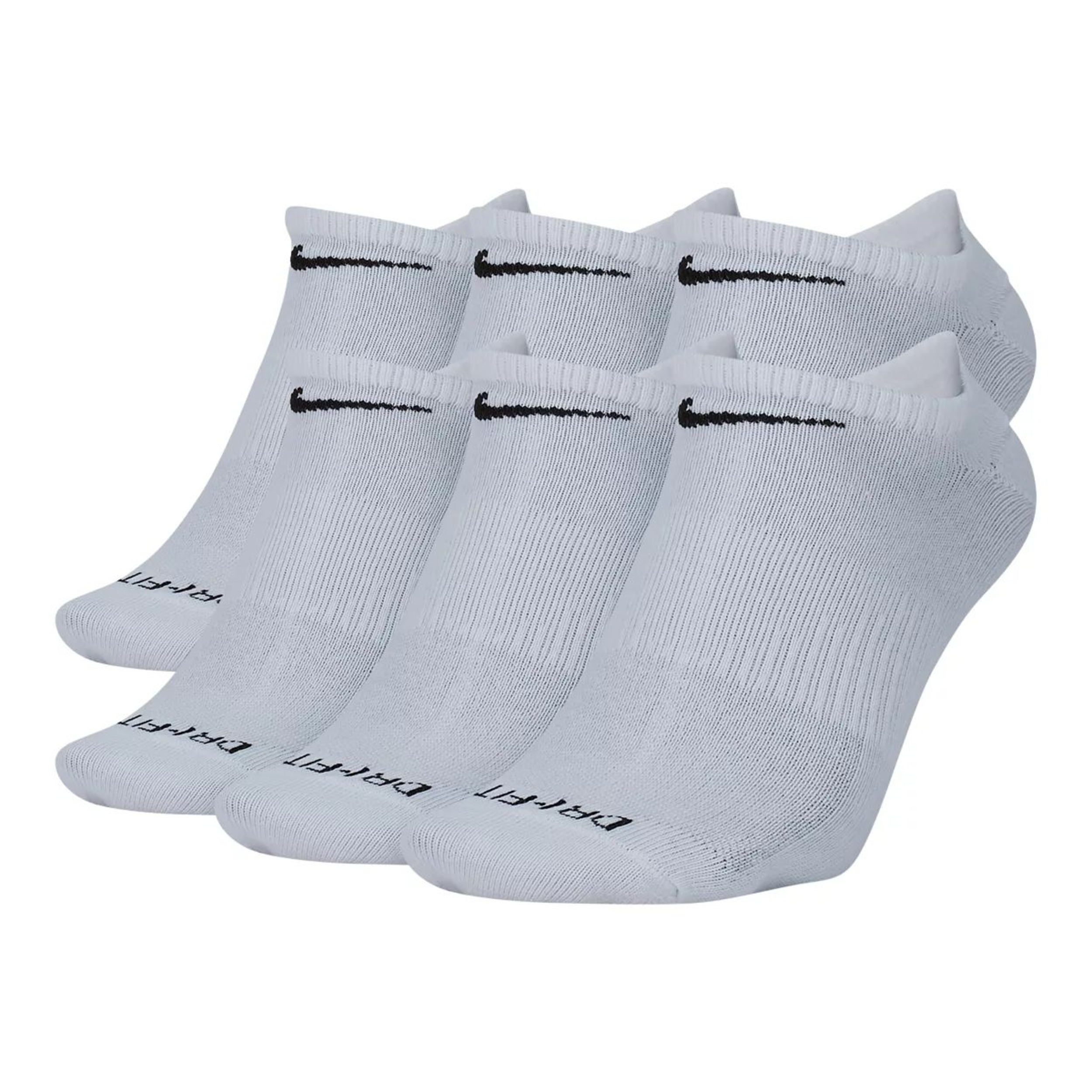 Nike Men's Everyday Plus No-Show Socks - 6 Pack Front_Angled_Left