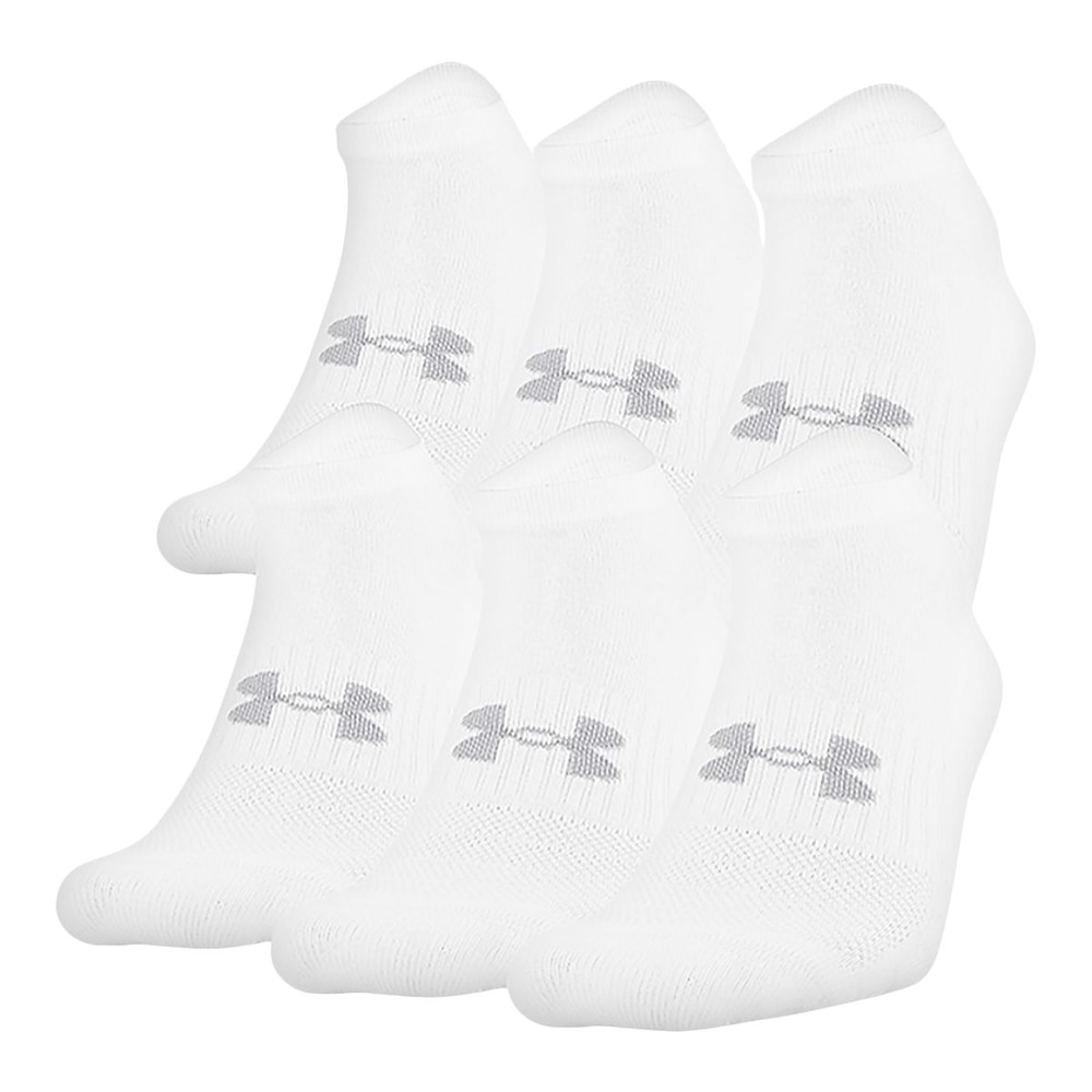 Under Armour Men's Training Cotton No-Show Socks  Quick-Dry  6-Pack