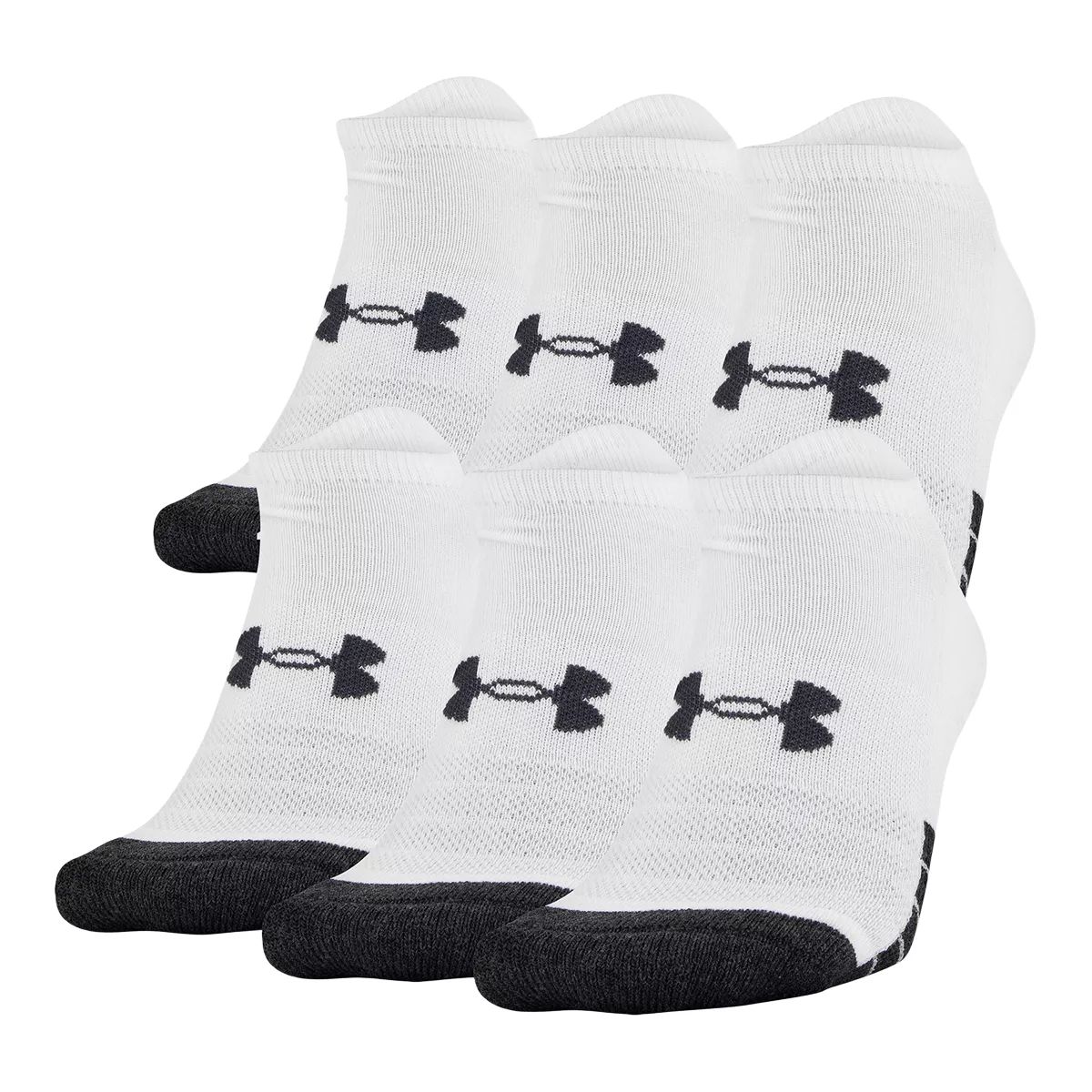 Under Armour Men's Performance No-Show Socks, Moisture-Wicking, 6-Pack ...