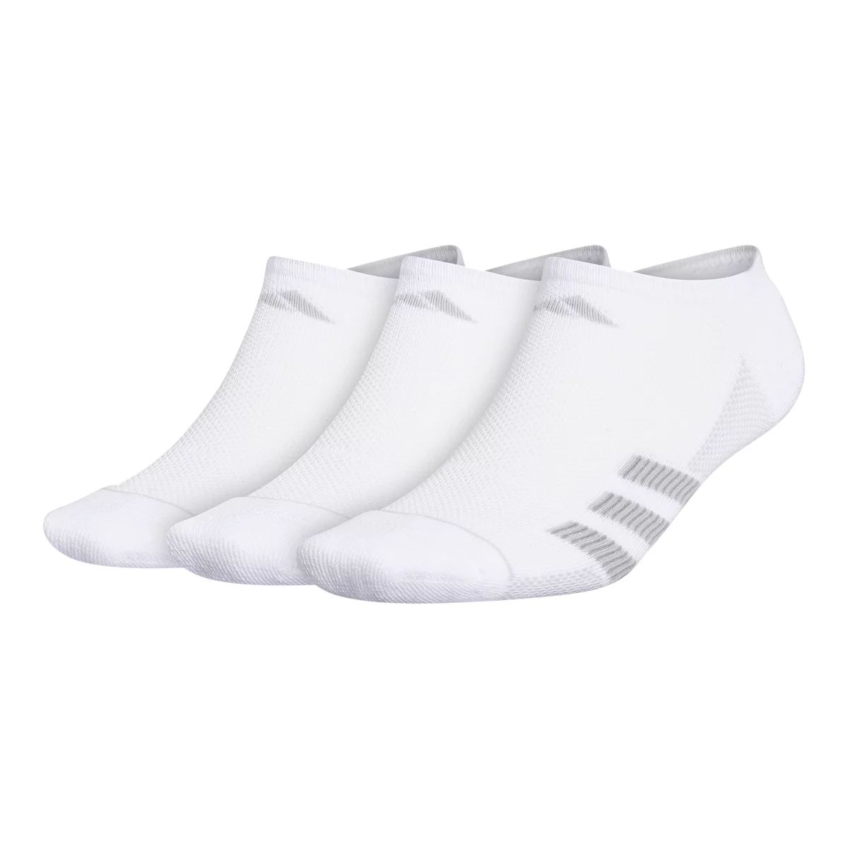 adidas Men's Stripe II No-Show Socks, Breathable, 3-Pack