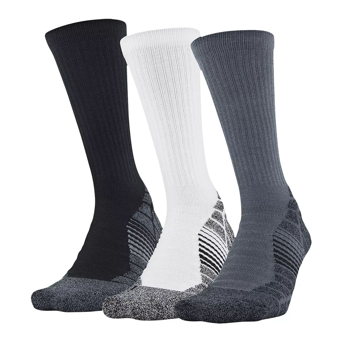 Under Armour Men's Elevated Performance Athletic Crew Socks, Moisture-Wicking, 3-Pack