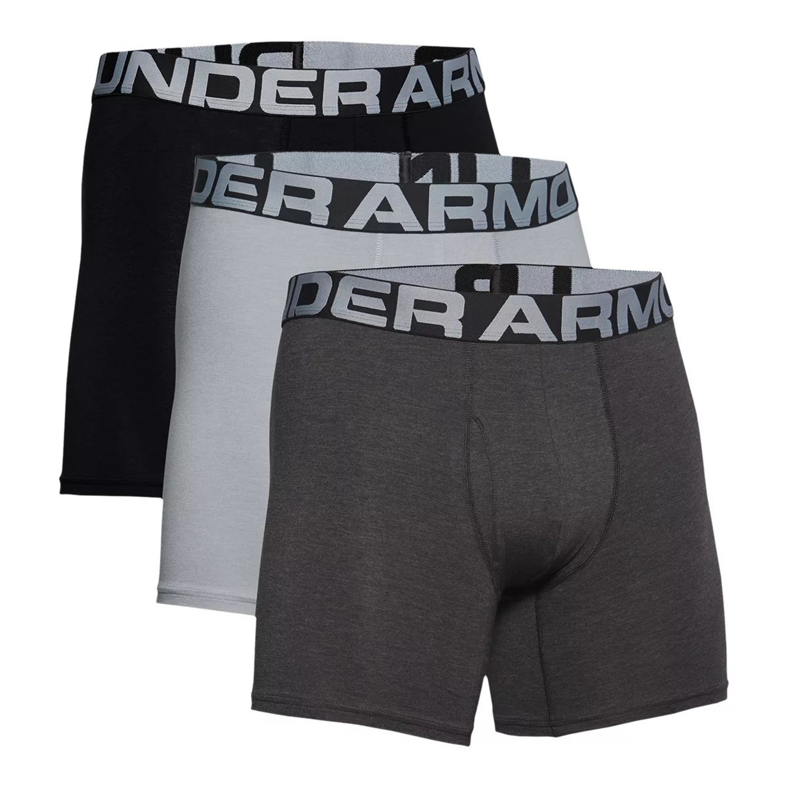 Under Armour Charged 6 Inch Men's Boxerjock® Boxer Shorts, Cotton Blend Underwear, Quick-Dry