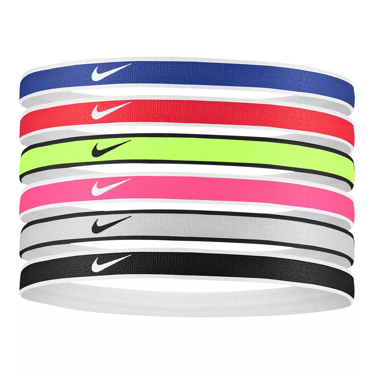 Nike Swoosh Sport Tipped Headband 6 Pack