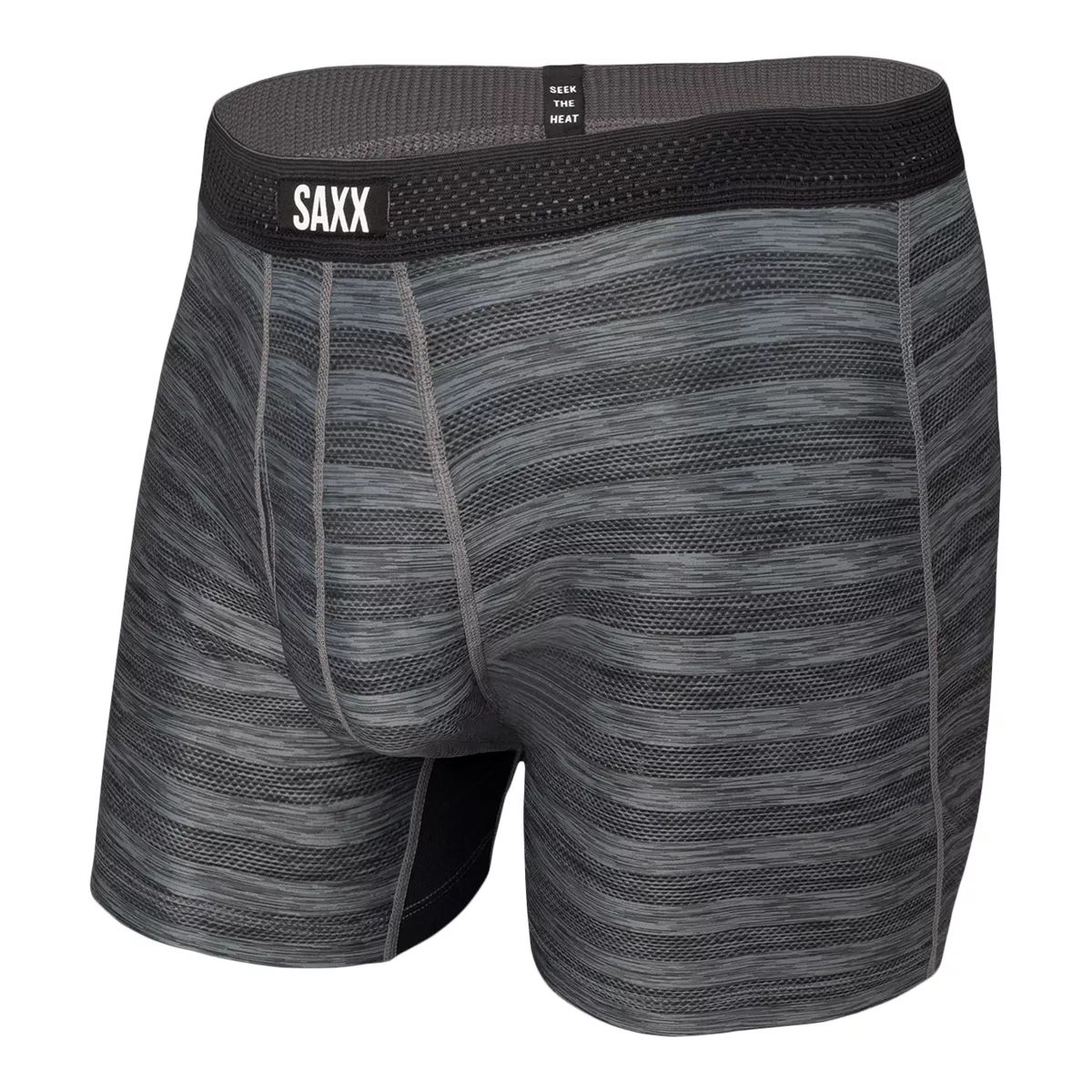 Saxx Droptemp Hotshot Stripe Men's Boxer Brief Workout Underwear Quick-Dry