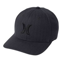 Hurley Men's Black Textures Herringbone Cap Front_Three_Fourths_Angled_Left