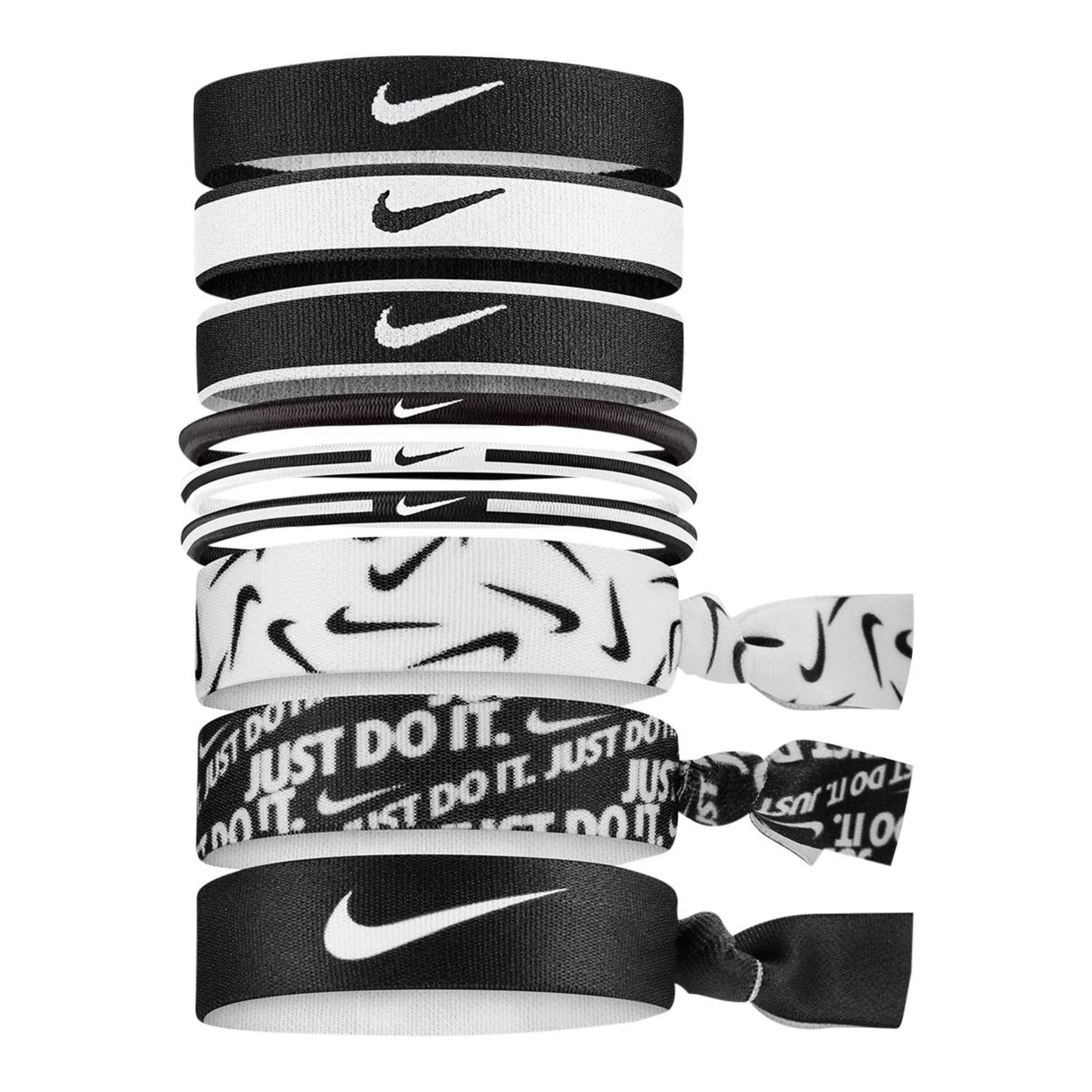 Nike Mixed Ponytail Holder 9pk Front_Flat
