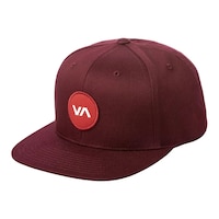 RVCA Men's VA Patch Snapback Hat Front_Three_Fourths_Angled_Left