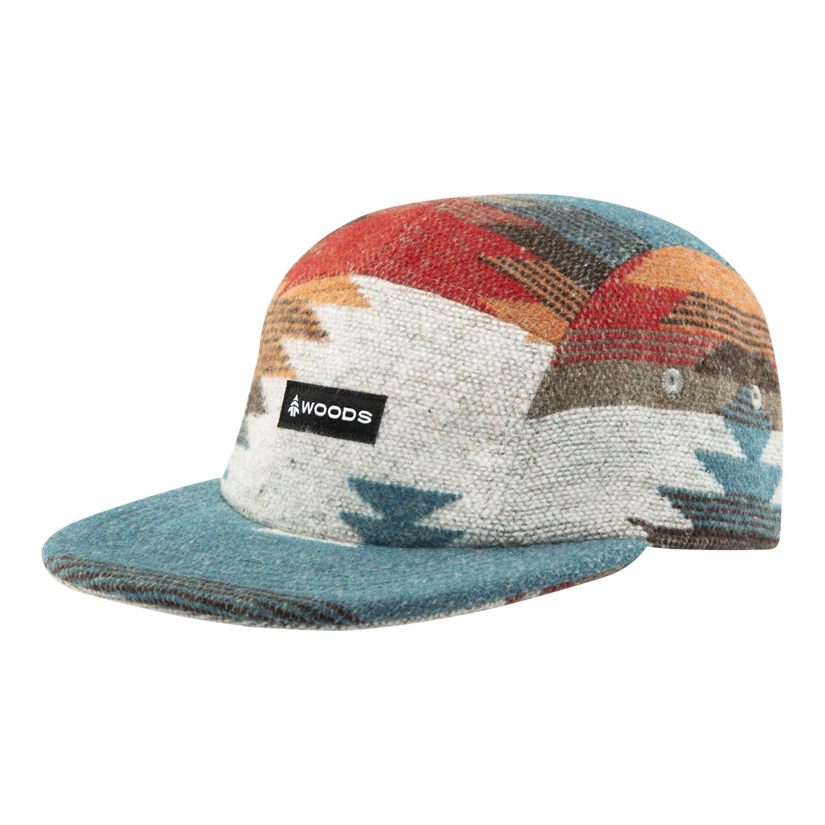 Woods Men's Wool 5-Panel Hat Front_Angled_Left