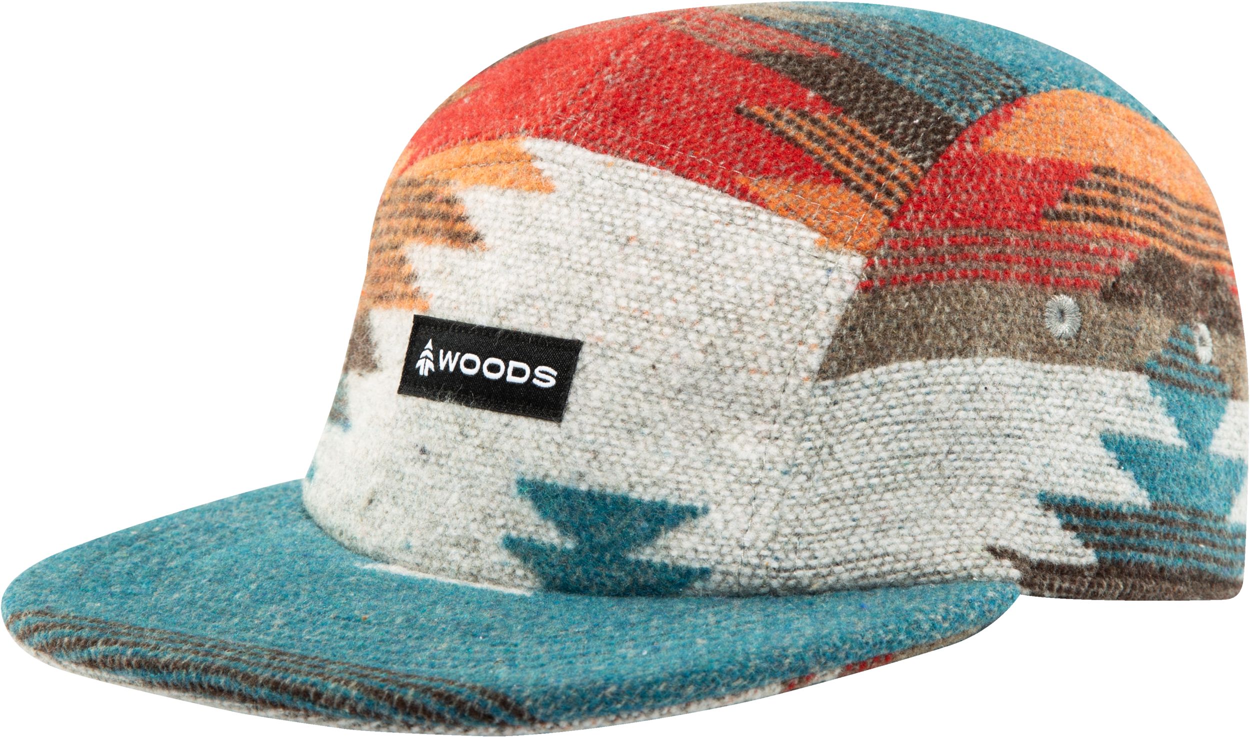 Woods Men's Wool 5-Panel Hat Front_Angled_Left