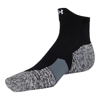 Under Armour Men's Run Cushion Quarter Socks, Moisture-Wicking Front_Angled_Left