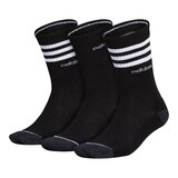 adidas Men's 3-Stripe Crew Socks, 3-Pack Front_Angled_Left