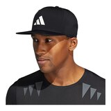 adidas Men's 3 Bar Snapback Hat Front_Angled_Left