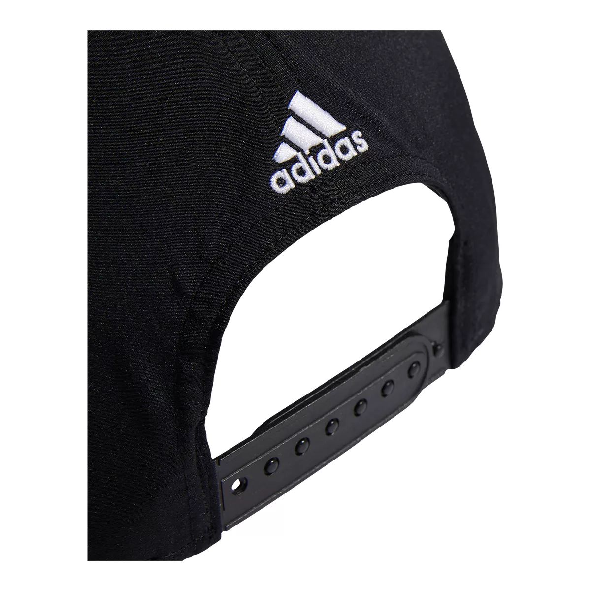 adidas Men's 3 Bar Snapback Hat CloseUp