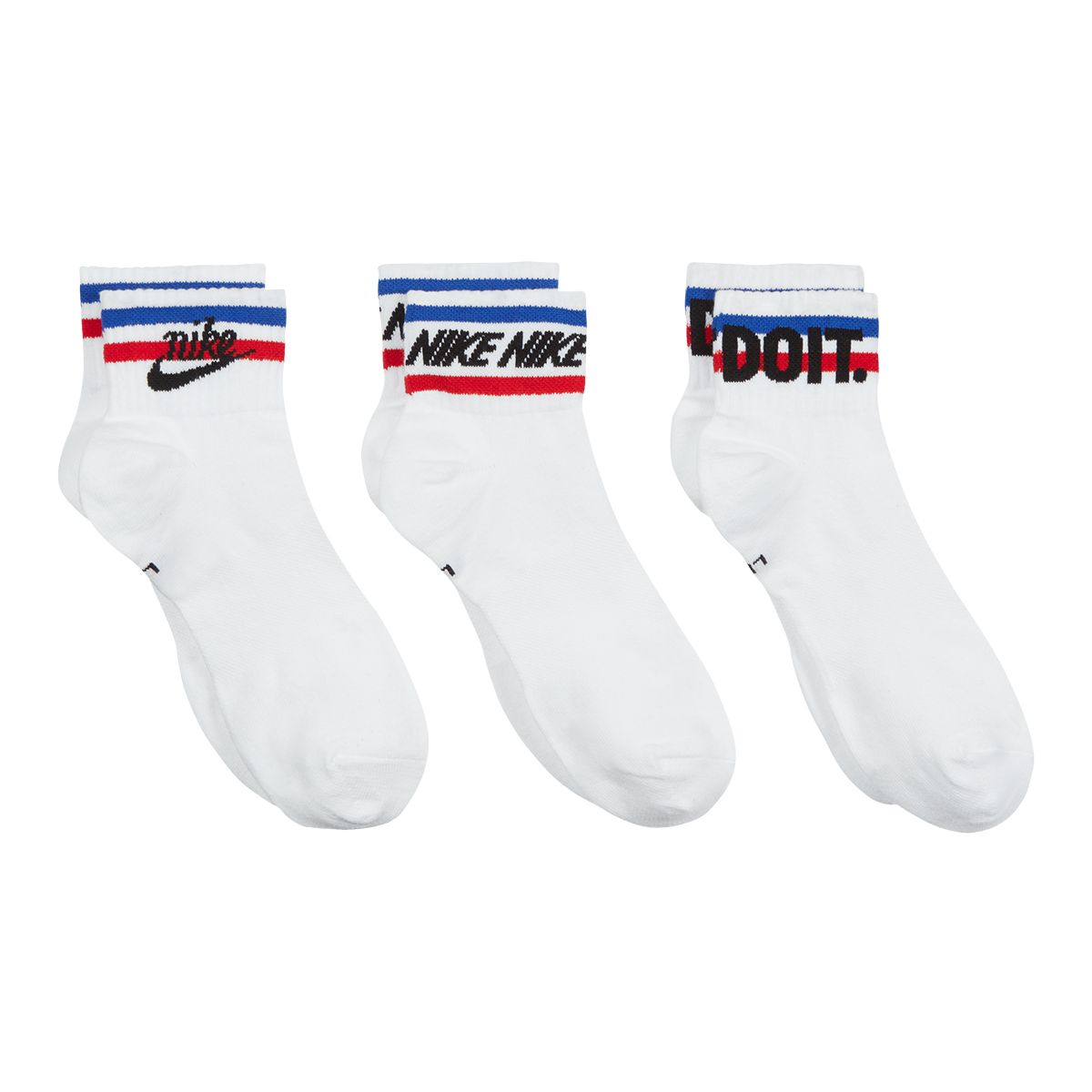 Nike Sportswear Men's Everyday Essential Graphic Ankle Socks - 3 Pack Side_Right