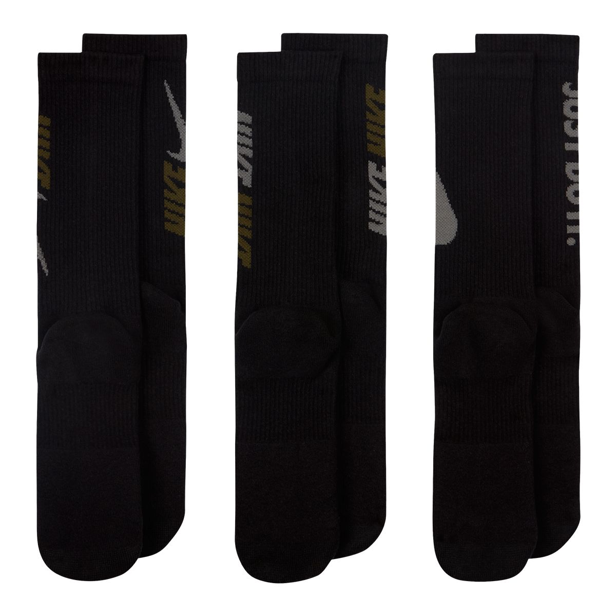 Nike Men's Everyday Plus Graphic Cushioned Crew Socks - 3 Pack