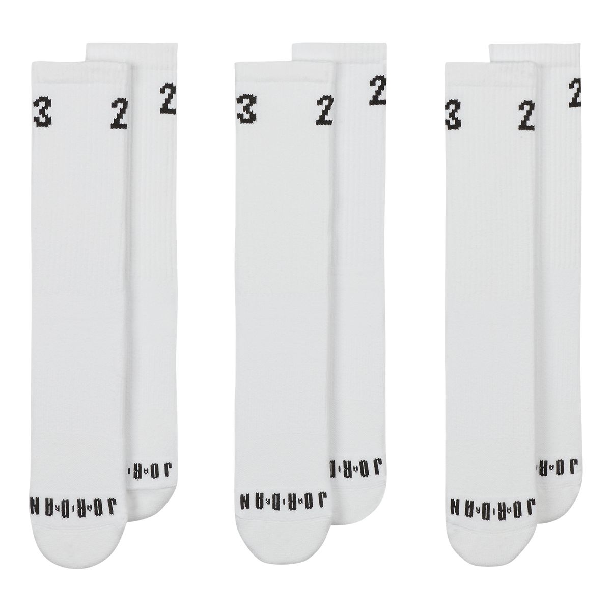 Nike Men's Jordan Essentials Crew Socks - 3 Pack Front_Flat