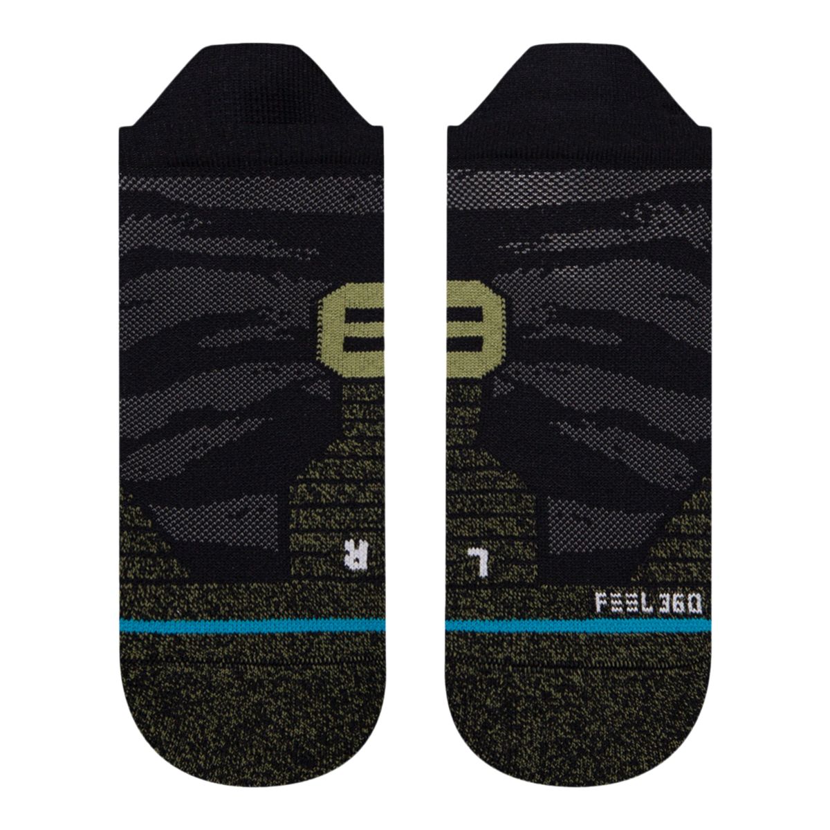 Stance Men's Train Complex Running No-Show Tab Socks, Medium Cushioned, Moisture-Wicking
