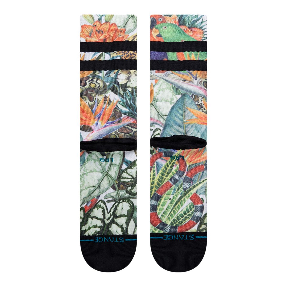 Stance Men's Jungle Life Crew Socks Bottom_Flat