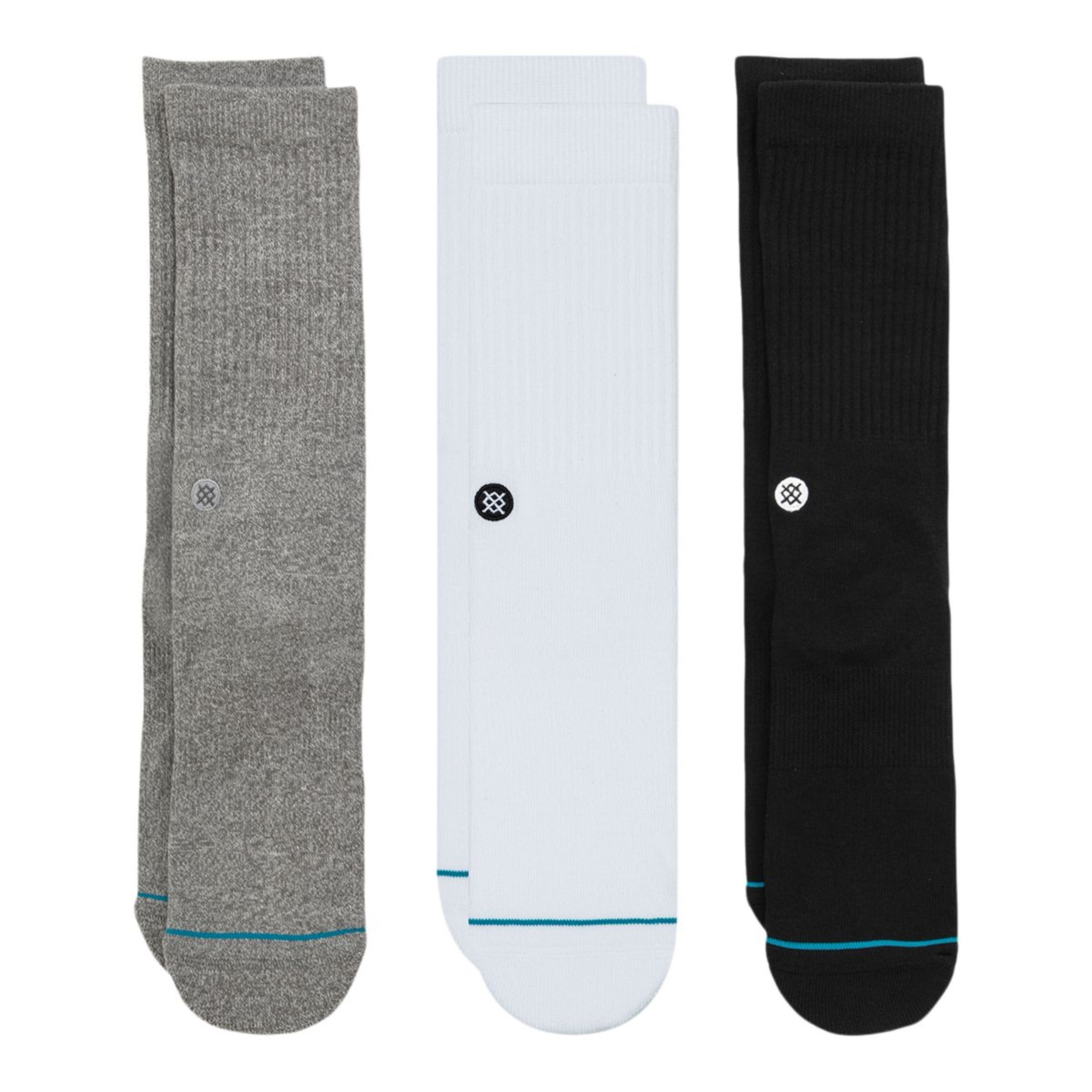 Stance Men's Uncommon Icon Crew Socks - 3 Pack Front_Flat