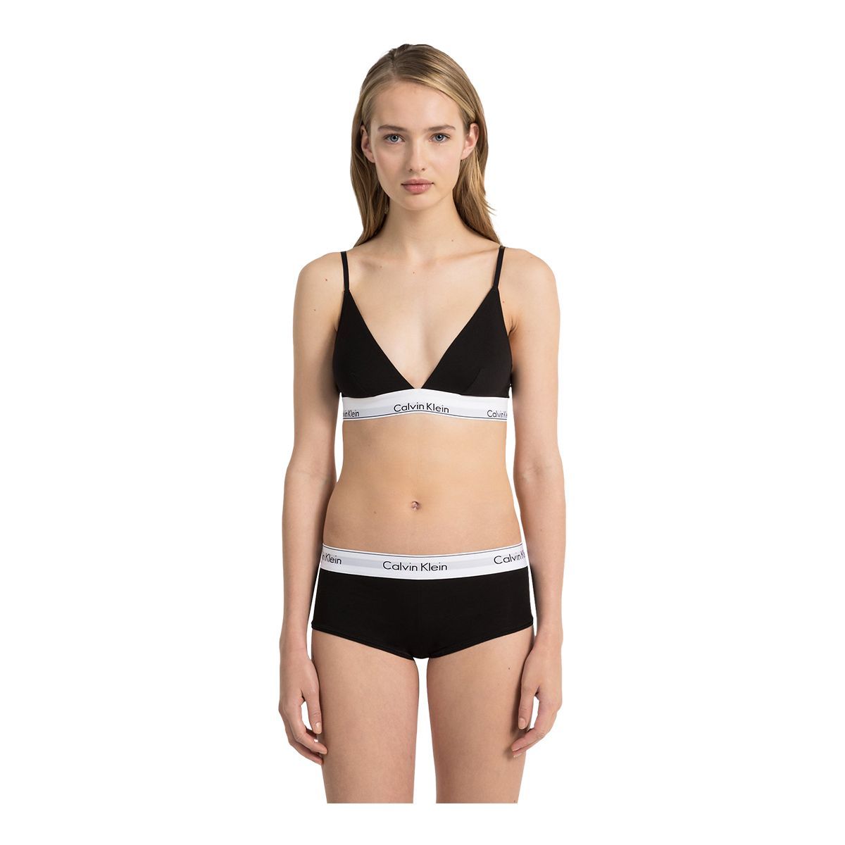 Police Auctions Canada - Women's Calvin Klein Modern Cotton Unlined Triangle  Bralette - Size S (521926L)