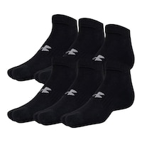 Under Armour Women's Training CottonTech Low Socks, Moisture-Wicking, 3-Pack Front_Angled_Left