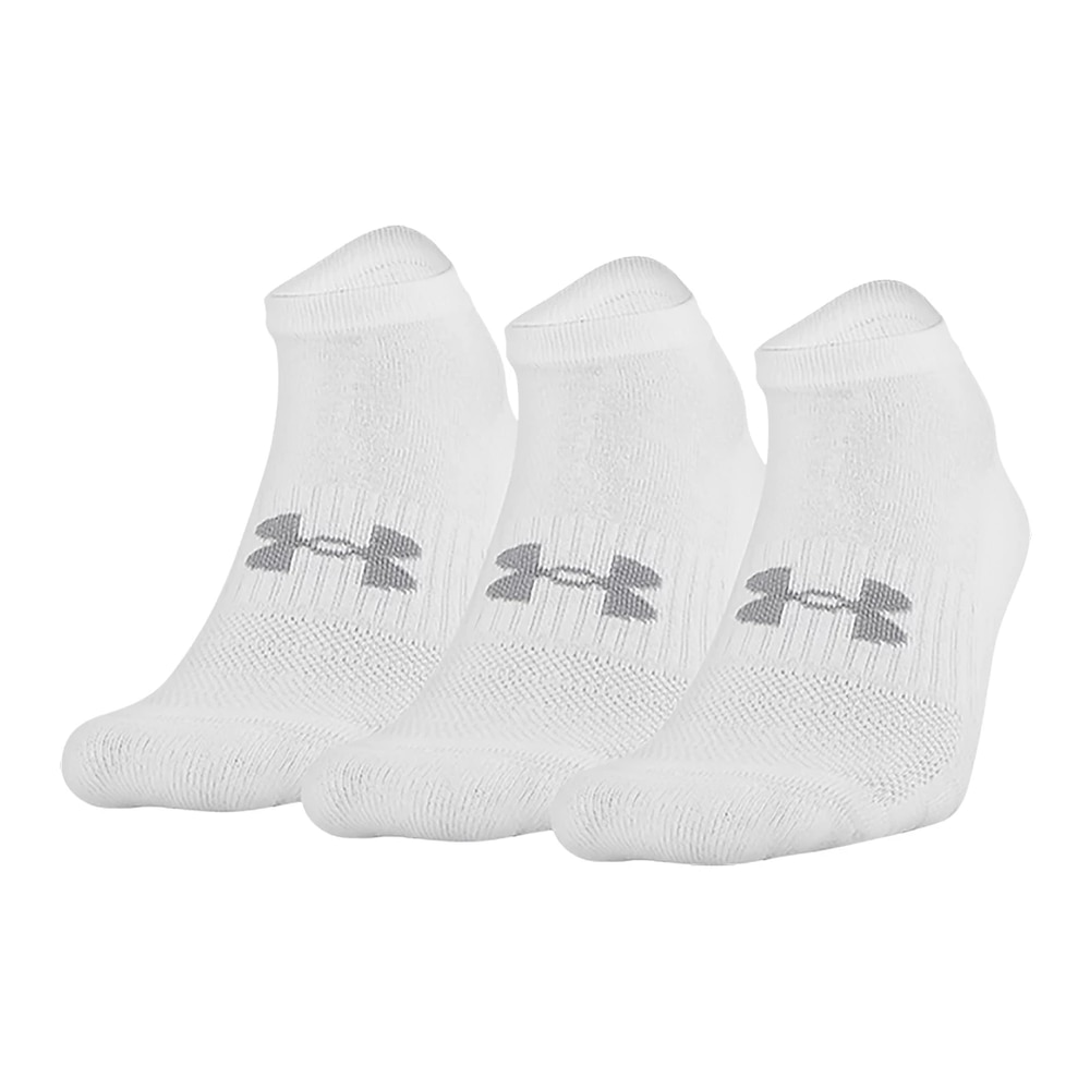 Under Armour Women's Training CottonTech No-Show Socks Moisture-Wicking 3-Pack