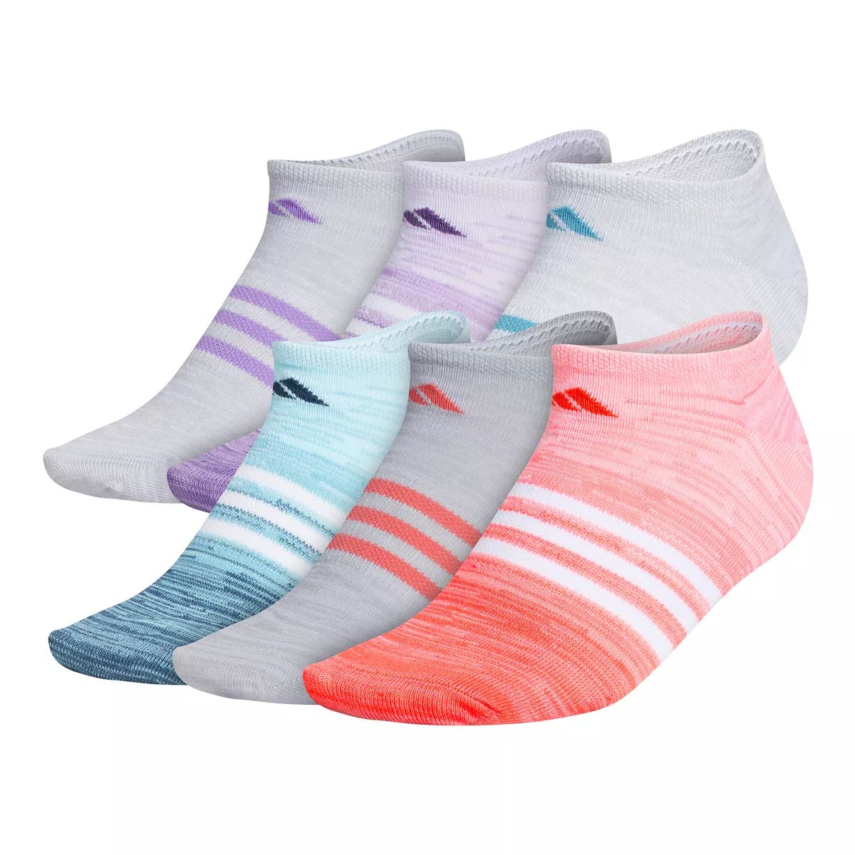 adidas Women's Superlite No-Show Socks, Moisture-Wicking, 6-Pack