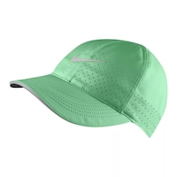 Nike Women's Run Dri-FIT Featherlight Cap Front_Three_Fourths_Angled_Left