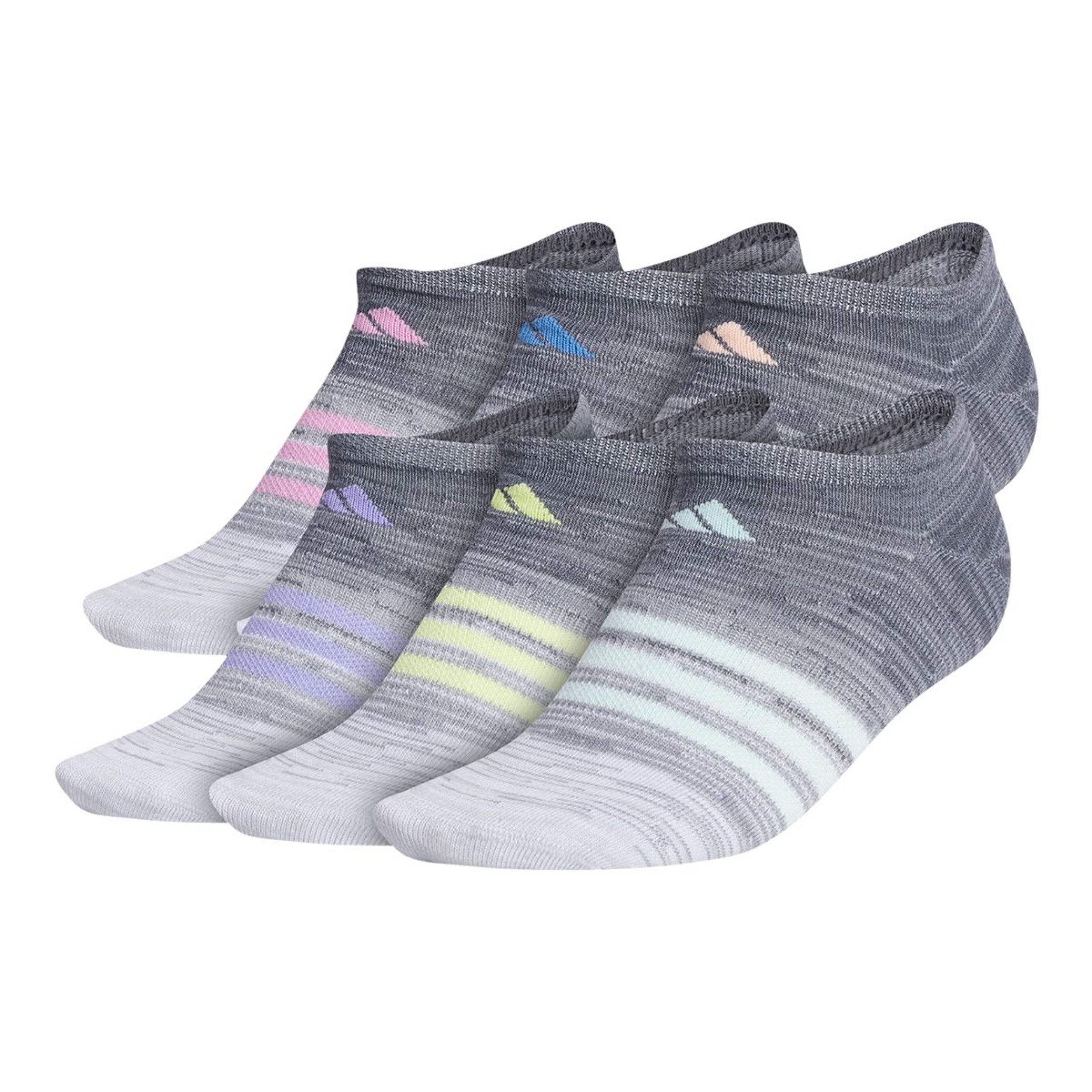 adidas Women's Superlite Space Dye No Show Socks - 6 pk