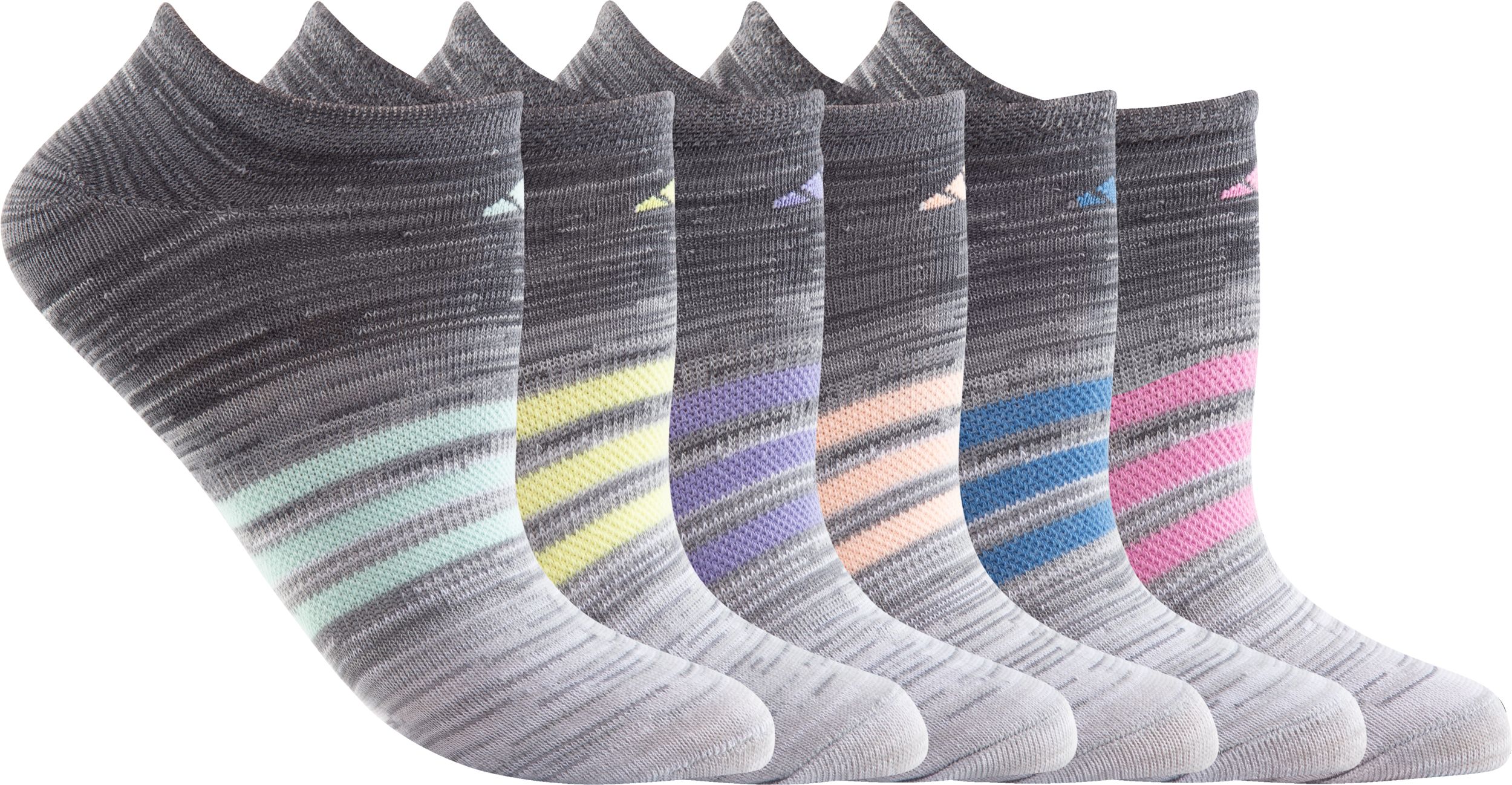 adidas Women's Superlite Space Dye No Show Socks - 6 pk